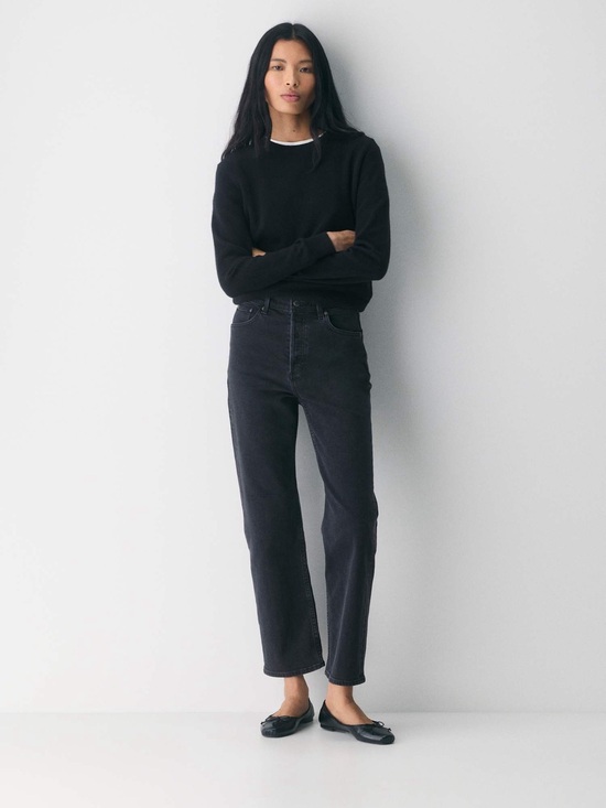 Denim Forum Denim - Denim Forum The Arlo High Rise Straight Jeans – 28L | Size 27 Black Casual